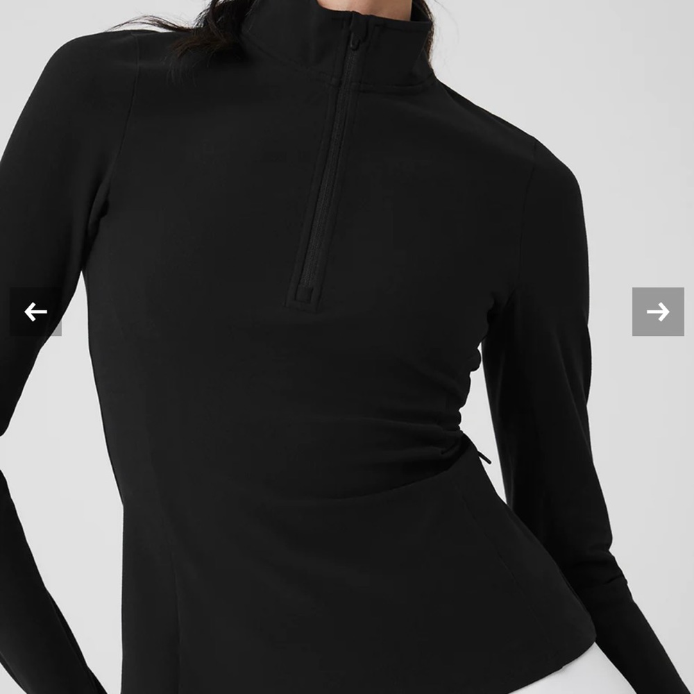 Alosoft 1/2 zip rapid pullover black small